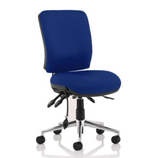 An Image of Chiro Medium Back Office Chair In Stevia Blue No Arms