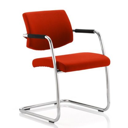 An Image of Marisa Office Chair In Pimento With Cantilever Frame