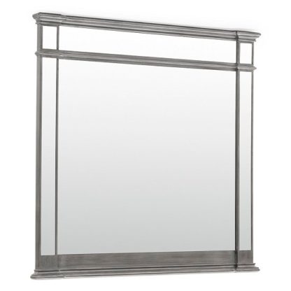 An Image of Alloa Contemporary Wooden Dressing Mirror In Grey