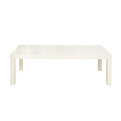 An Image of Curio Cream High Gloss Finish Coffee Table