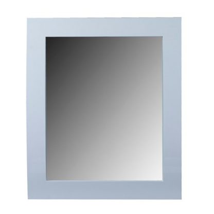 An Image of Bushwick Wooden Dressing Mirror In White High Gloss