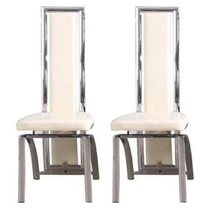 An Image of Chicago Cream Dining Chairs in A Pair