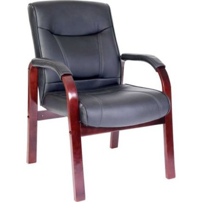 6fc27a6adf095638666fc654c5a21472a786bc6fd0a76012422eaa1498101ac0.jpg An Image of Kingston Mahogany Finished Visitor Chair