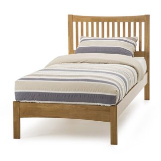 An Image of Mya Hevea Wooden Single Bed In Honey Oak