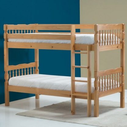 An Image of Keswick Wooden Children Bunk Bed In Antique Pine
