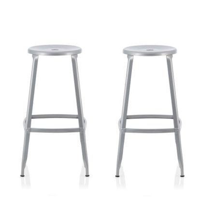 73b7b3c8f7b276ea69315ef072c7ecf2f5f85949698d61134c54bb57224a0a9c-1.jpg An Image of Bryson 76cm Metal Bar Stools In Silver In A Pair