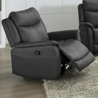 An Image of Arizona Fabric Manual Recliner Armchair In Slate