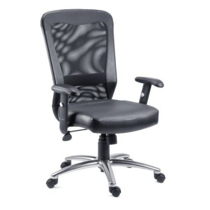 73d49621351d76f830395a960955385bb09fd6f1a2b91428226d46ad66460e33.jpg An Image of Blaze Home Office Chair In Black With Chrome Base And Wheels