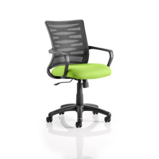 An Image of Eclipse Home Office Chair In Green With Castors