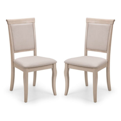 74542b7c5f3e6925e1188c236f814c5914b1dde07541461d2a974b83719641ac.jpg An Image of Lyon Pale Oak Upholstered Dining Chair In Pair