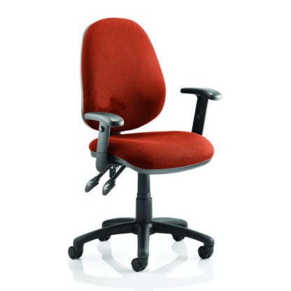 An Image of Luna II Office Chair In Tabasco Red With Arms