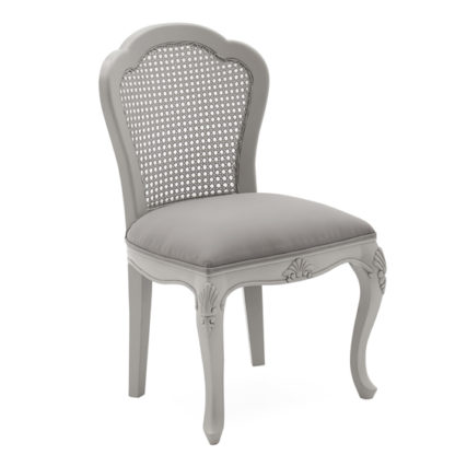 An Image of Albus Velvet Dressing Chair In Antique Grey