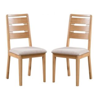 An Image of Holborn Wooden Dining Chair In Oak Finish In A Pair