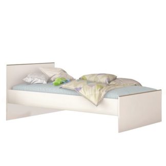 An Image of Pilot Modern Childrens Bed In White And Clay