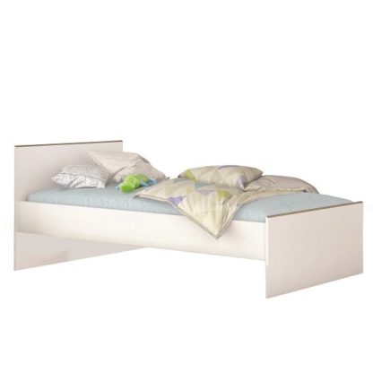 76862293a95ac9fceffff4adf3e7eb719b89ccf6f8f9f146f64f4933c45db28a.jpg An Image of Pilot Modern Childrens Bed In White And Clay
