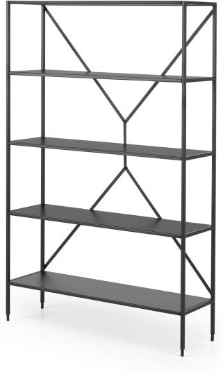 An Image of Solomon Wide Shelving Unit, Black