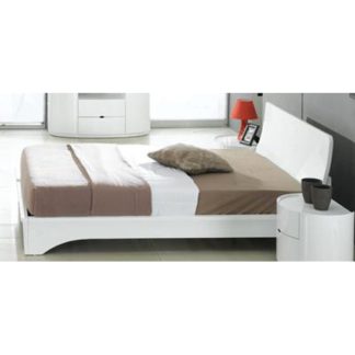 An Image of Laura King Size Bed In White High Gloss