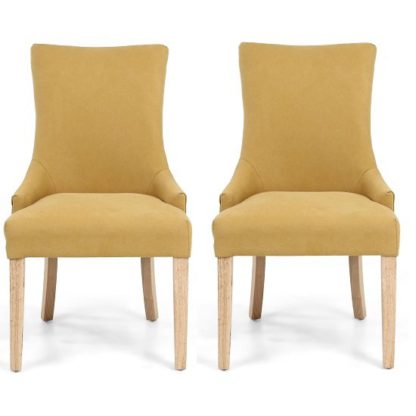 779f4ab193b9bb75cf67fb15cb59284381d97d94cd28bff8c7b75e85bdd9f1b5.jpg An Image of Lavinia Accent Chair In Jonquil Yellow In A Pair