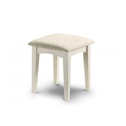 787434bb2b3cc721516ddc3408ce53f193c09930b97fea7a3a1f8ebbef2f4c99.jpg An Image of La Monte Stool In Silky Smooth Stone White With Padded Seat