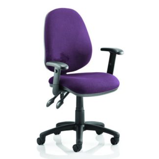 An Image of Luna II Office Chair In Tansy Purple With Arms