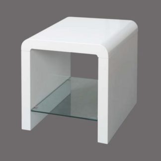 An Image of Norset Modern End Table Square In White Gloss