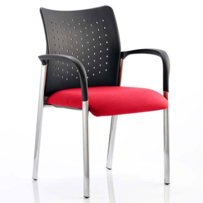 7a8548e777b7f4f7c1868f653f7e8ae488f1ec0fbeb3c7ae2f9540b0305e2e05.jpg An Image of Academy Office Visitor Chair In Bergamot Cherry With Arms