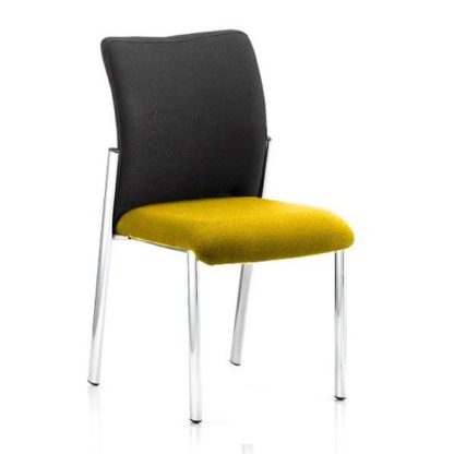 An Image of Academy Black Back Visitor Chair In Senna Yellow No Arms