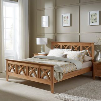An Image of Maiden Wooden Double Bed In Oak