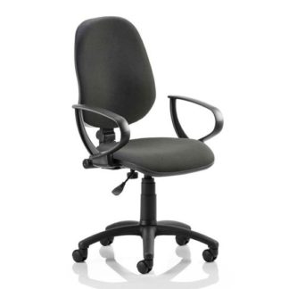 An Image of Eclipse Plus I Office Chair In Black With Loop Arms