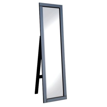 7b579c30719a09615f33d70bf4ea715e000c15b70a6346ab085b8171f8d978a1.jpg An Image of Bevel Cheval Mirror FreeStanding In Smoke Grey Glass Border