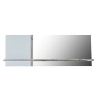An Image of Crossana Wall Mirror In Paper Sherwood With 1 Shelf