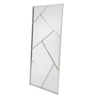 An Image of Betty Contemporary Floor Standing Mirror With Silver Frame