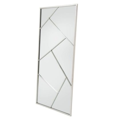 An Image of Betty Contemporary Floor Standing Mirror With Silver Frame