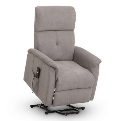 An Image of Bliss Fabric Recliner Chair In Taupe Chenille