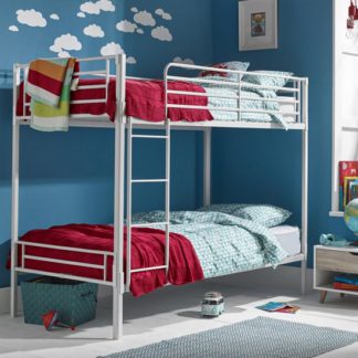 An Image of Apollo Metal Bunk Bed In White