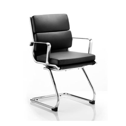 An Image of Savoy Black Cantilever Office Chair