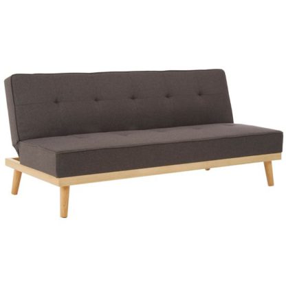 80cdc0c7e3cf79fd1541f09846e99520d56fb9393f67e83166e6fca898791a8e.jpg An Image of Porrima 3 Seater Fabric Sofa Bed In Grey