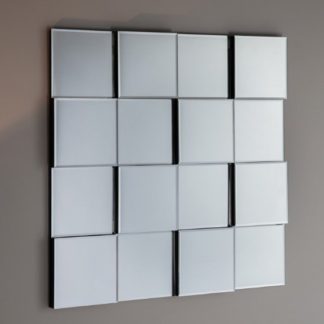 An Image of Motion Wall Mirror Square In Silver
