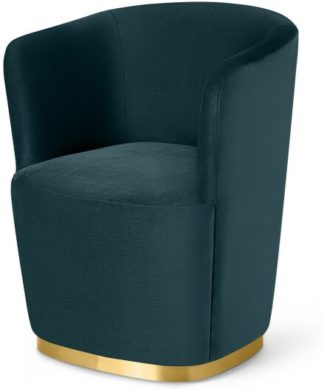 An Image of Revy Dining Chair, Steel Blue Velvet