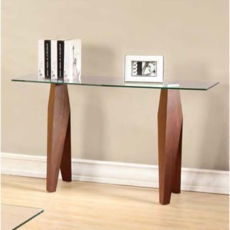 An Image of Mission Clear Glass Console Table
