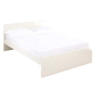 An Image of Curio Cream High Gloss Finish Double Bed
