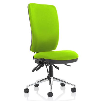 An Image of Chiro High Back Office Chair In Myrrh Green No Arms