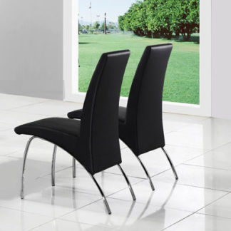 An Image of Renee Full Dining Chairs In Black