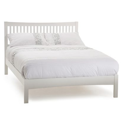 8561a23f6dd96bd7b31a5f0ee01540e43e74c4943af2a1ad0b3bcdd3e1cf523d.jpg An Image of Mya Hevea Wooden King Size Bed In Opal White