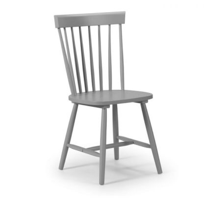 8583c3c70b7e0b67b58a0b92fb7a9e4902a6d82a3059395d3c58fbf86822ea89.jpg An Image of Stugard Wooden Dining Chair In Grey Lacquered Finish