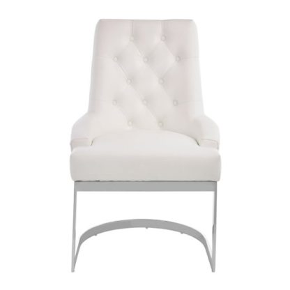 85bfee9938348fcf2153fff0abf7495cf82919324240992591fb46c0260712d1.jpg An Image of Azaltro Linen Fabric Dining Chair In Ivory