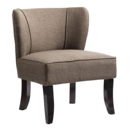 An Image of Bambrook Fabric Upholstered Bedroom Chair In Beige