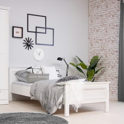 87fac99f7b60c26e414204ded45a3f9063d1eadb970b1292463aa30b8db68279.jpg An Image of Country Wooden Single Bed In White