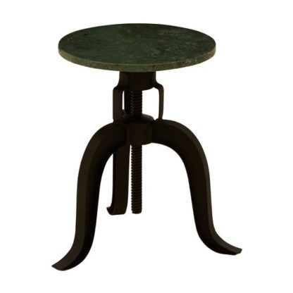 An Image of Sadalbari 3 Legs Bar Stool With Green Marble Top