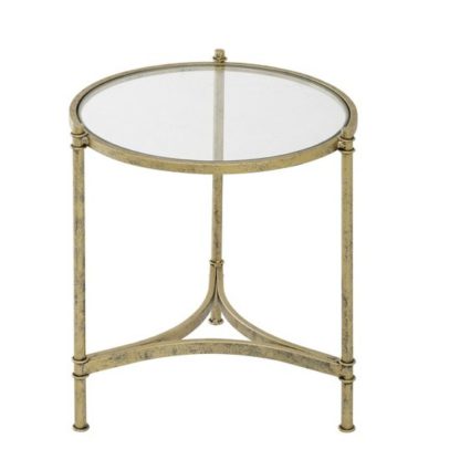 890d055b6f1acf35504f182269365764da04dd37abe6e946bf483fecfbfdd840.jpg An Image of Tustin Glass Lamp Table Small In Clear With Metal Frame